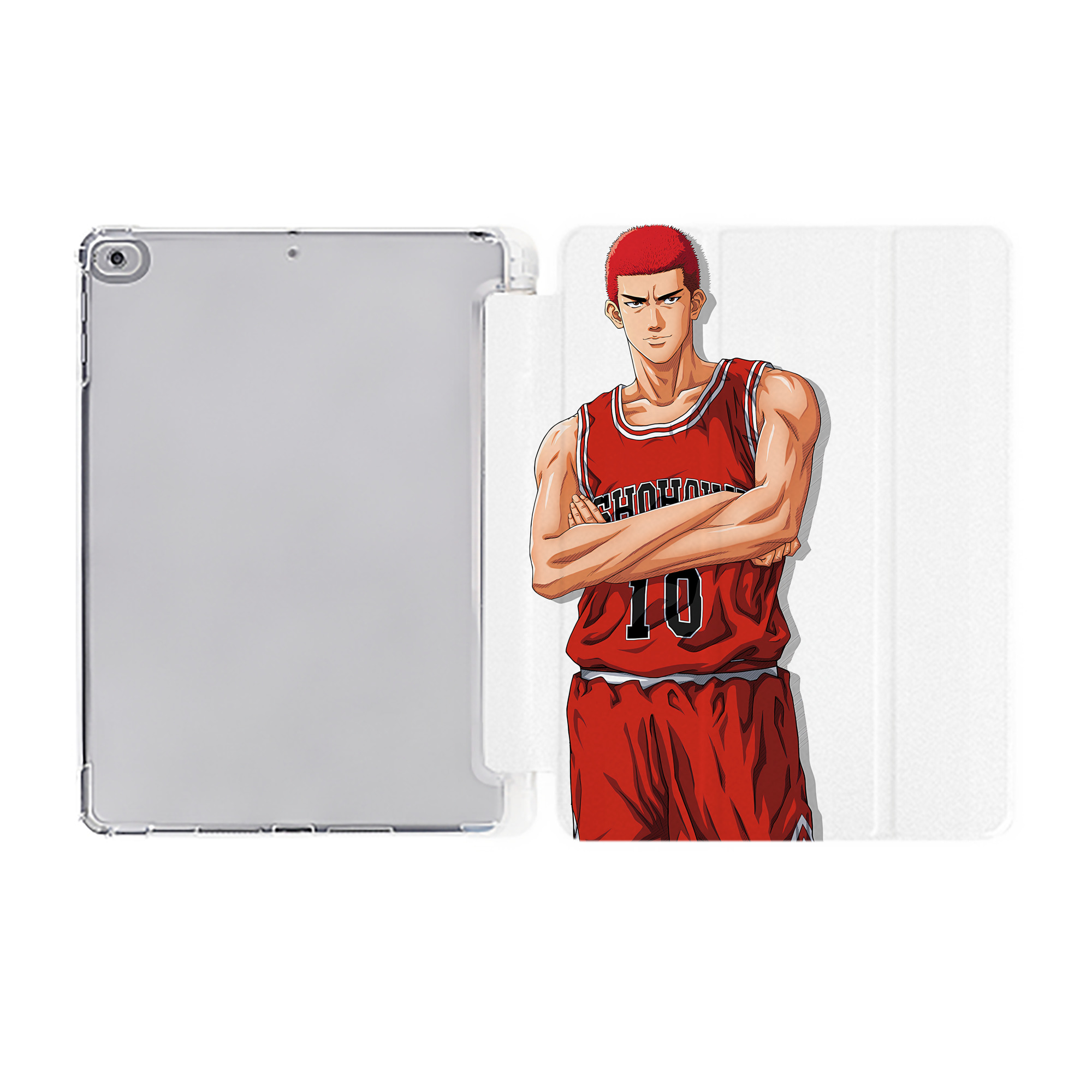 （画像用） SLAM DUNK／スラムダンク IPad ケース ペン収納付き 三つ折りスタンド PUレザー×シリコン 対応機種9.5/10.5/10.9インチ